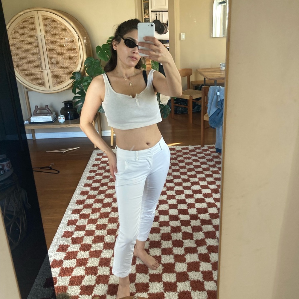 Loft White Skinny Ankle Pants - Classic and Versatile - Size 00 petite